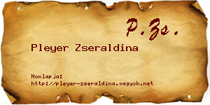 Pleyer Zseraldina névjegykártya